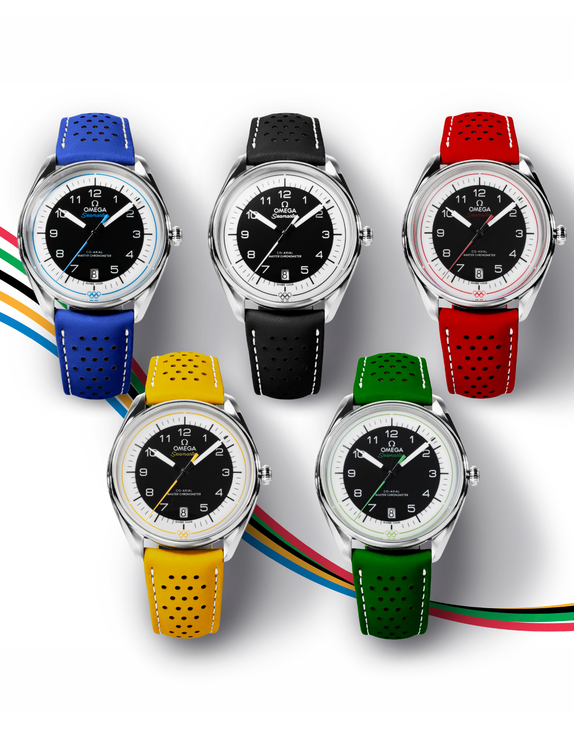 五輪カラー5色で展開された特別なシーマスター