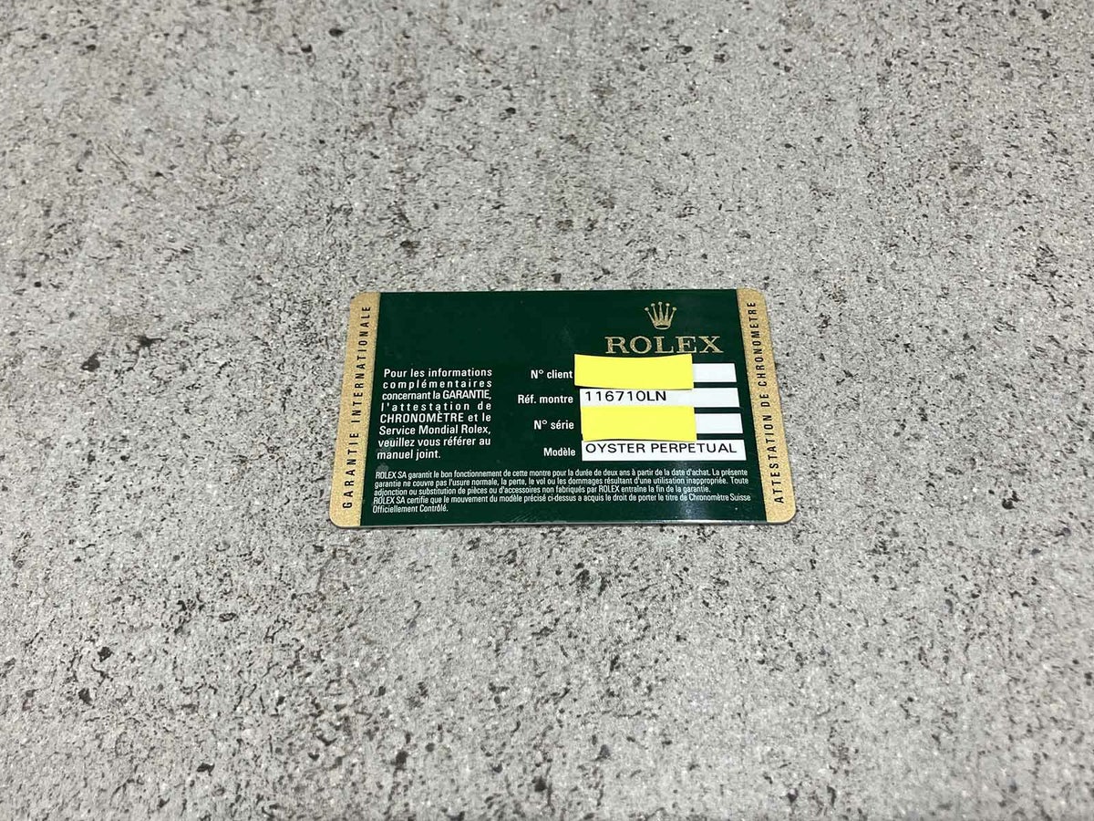  ROLEX ロレックス GMTマスターⅡ  / 116710LN（中古）<br>シリアル  ランダム品番<br>保証書日付  2014/1/6