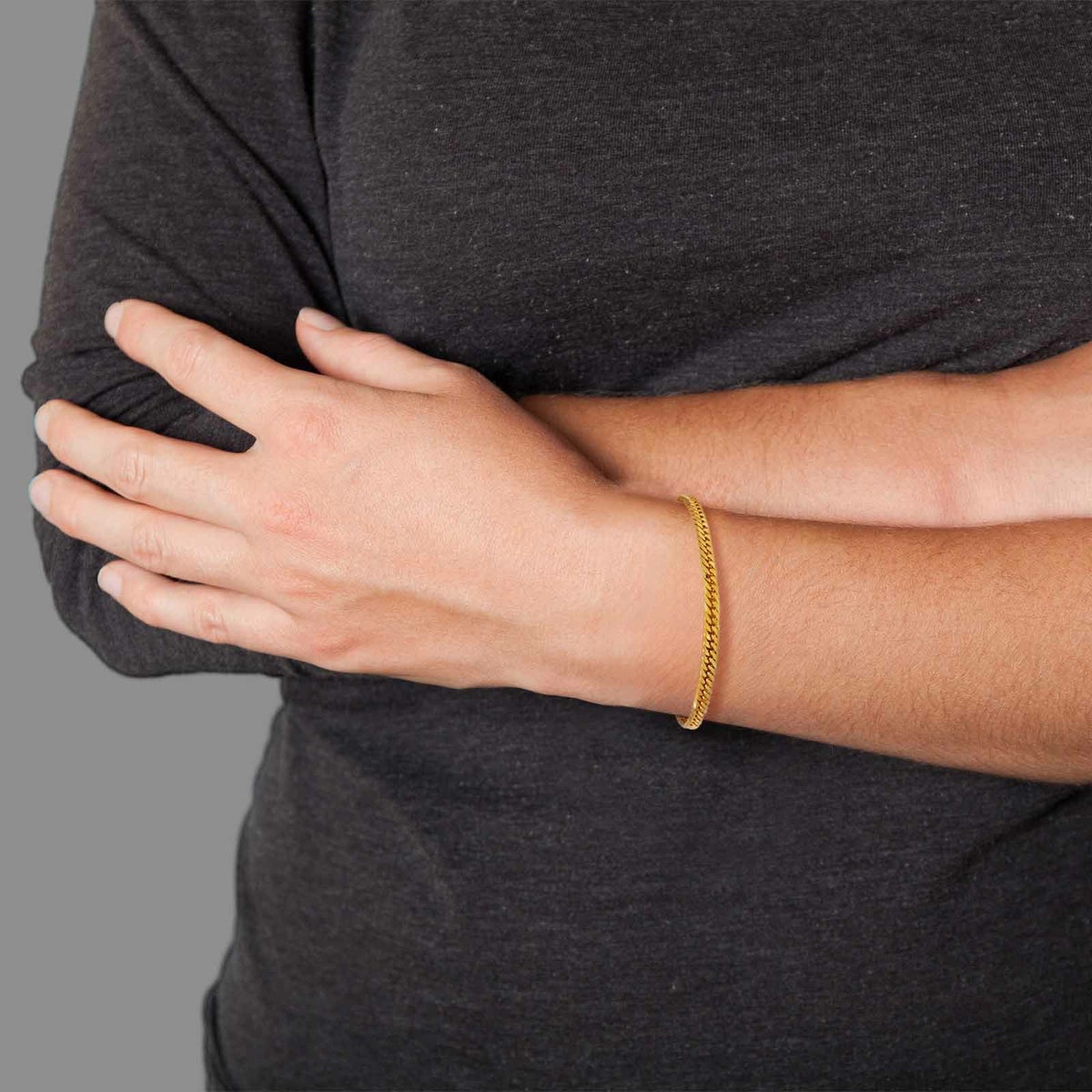 KIHEI 喜平<br>18金 イエローゴールド 6面ダブル 18cm 10g ブレスレット / KHI-K18-6W-18-10