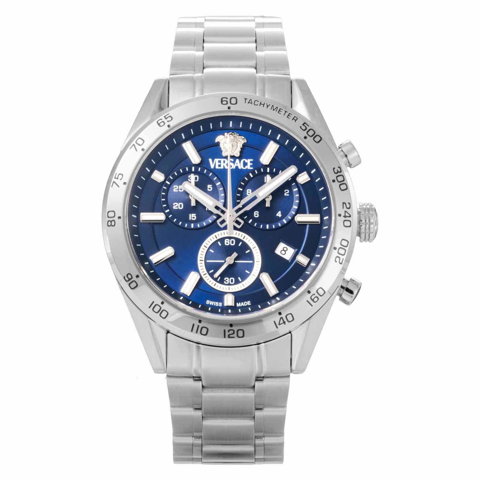 VERSACE ヴェルサーチ クォーツ腕時計 ブルー VE0CA0124 V-CODE CHRONO / VE0CA0124 |ブイコード(V-CODE) | 海外ブランド腕時計