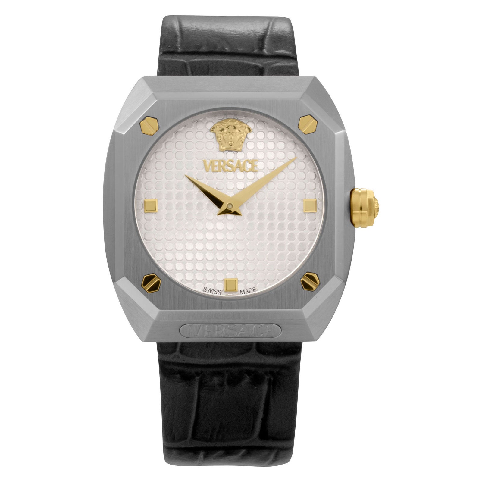 1円 訳あり ヴェルサーチ VERSACE A9C クオーツ バニティ シルバー文字 