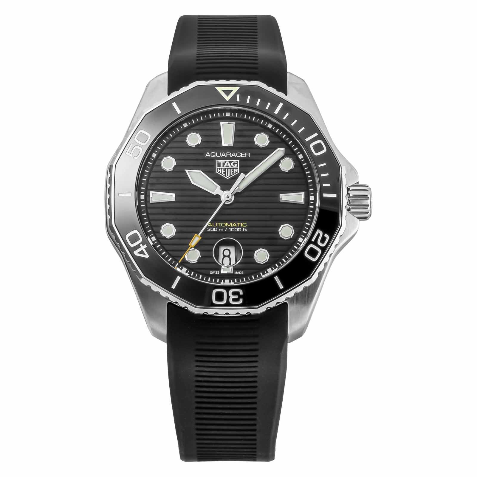 【新品】タグ・ホイヤー TAG Heuer 腕時計 メンズ WBP201A.FT6197 アクアレーサー プロフェッショナル300 デイト Aquaracer Professional 300 Date 自動巻き（Calibre 5） ブラックxブラック アナログ表示 アクアレーサー プロフェッショナル300 / WBP201A.FT6197 |アクア
